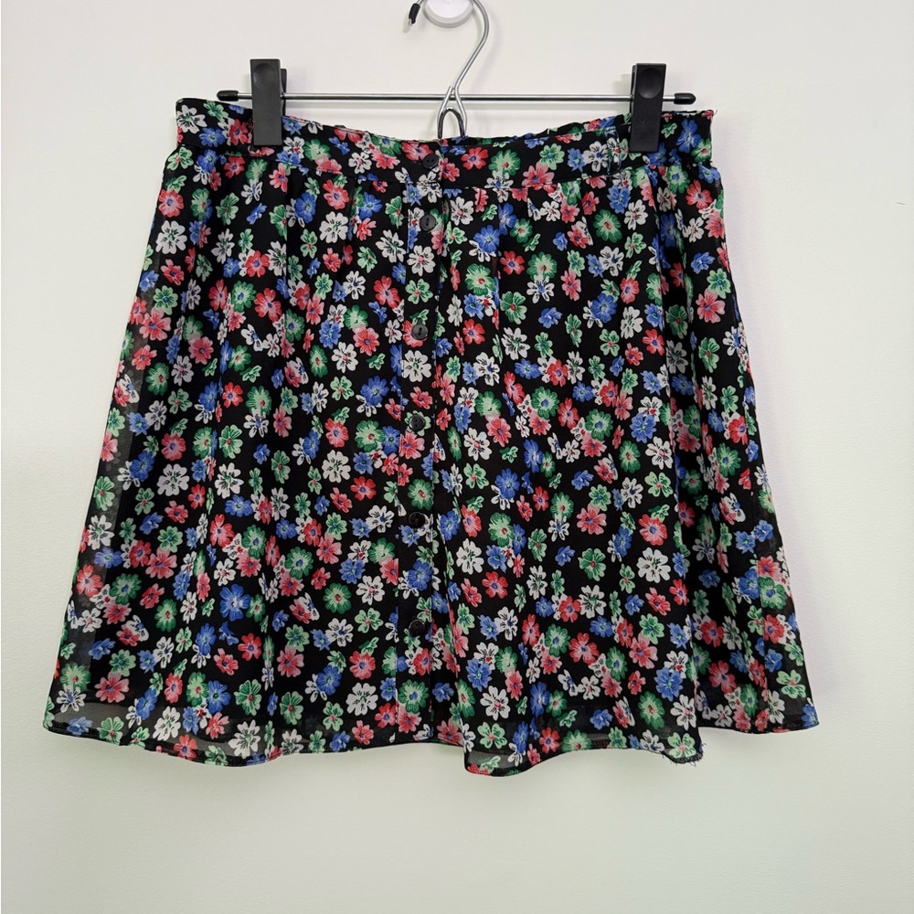 Atmosphere Pink‎ and Blue Mini Skater Skirt